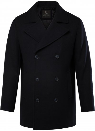 JP1880 Caban Short Double-breasted Overcoat Navy - Casacos - Casacos Homem Tamanhos Grandes