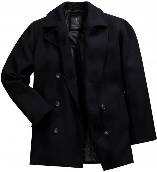 JP1880 Caban Short Double-breasted Overcoat Navy - Casacos - Casacos Homem Tamanhos Grandes