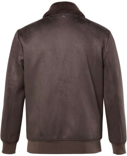 JP1880 Bomber Jacket Faux Leather Dark Brown - Casacos - Casacos Homem Tamanhos Grandes