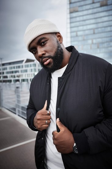 STHUGE Bomber Jacket Quilted Black - Casacos - Casacos Homem Tamanhos Grandes