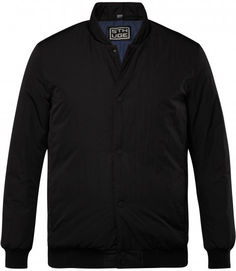 STHUGE Bomber Jacket Quilted Black - Casacos - Casacos Homem Tamanhos Grandes