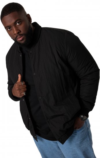 STHUGE Bomber Jacket Quilted Black - Casacos - Casacos Homem Tamanhos Grandes