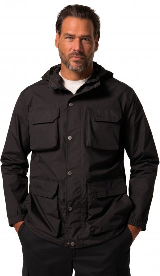 Jay-Pi Jacket Technical Weatherproof Stomach Fit Black - Casacos - Casacos Homem Tamanhos Grandes