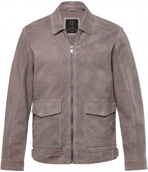 JP1880 Leather Jacket Lamskin Suede Grey - Casacos - Casacos Homem Tamanhos Grandes