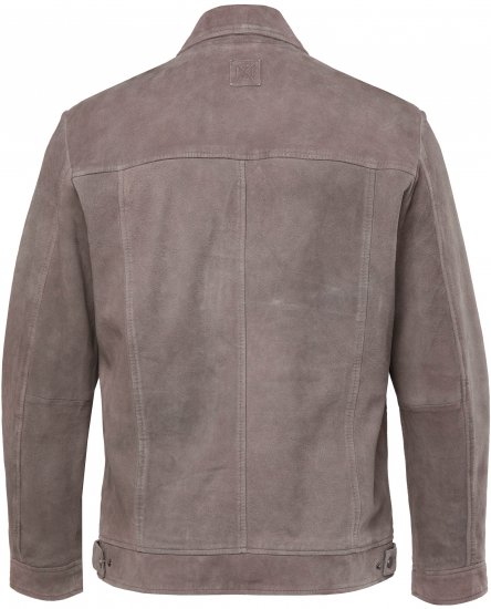JP1880 Leather Jacket Lamskin Suede Grey - Casacos - Casacos Homem Tamanhos Grandes