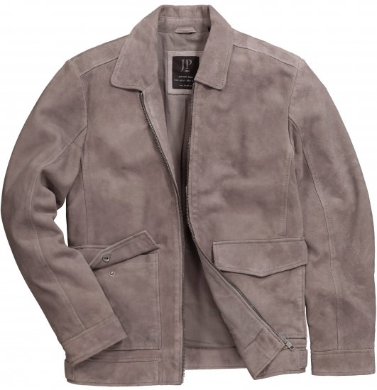 JP1880 Leather Jacket Lamskin Suede Grey - Casacos - Casacos Homem Tamanhos Grandes