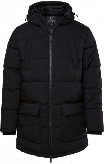JP1880 Quilted Parka with Multiple Pockets Black - Casacos - Casacos Homem Tamanhos Grandes