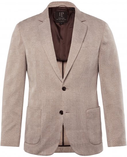 JP1880 Jacket Business Checked Beige - Casacos - Casacos Homem Tamanhos Grandes