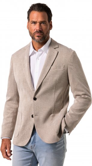 JP1880 Jacket Business Checked Beige - Casacos - Casacos Homem Tamanhos Grandes
