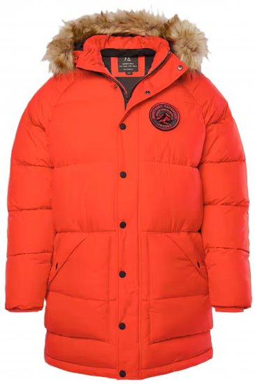 JP1880 Parka Quilted Faux Fur Hood Red - Casacos - Casacos Homem Tamanhos Grandes