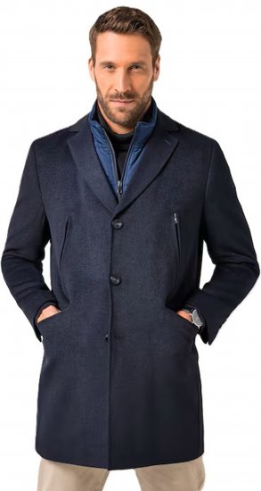 JP1880 Coat Flexnamic With Removable Insert Navy - Casacos - Casacos Homem Tamanhos Grandes