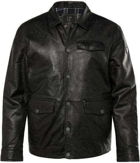 JP1880 Leather Jacket Finest Lamb Nappa Black - Casacos - Casacos Homem Tamanhos Grandes