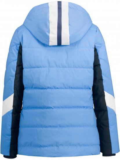 Ulla Popken HYPRAR Chevron Stripe Triple Function Quilted Fully Lined Ski Jacket Pastel Petrol - Jaquetas - 