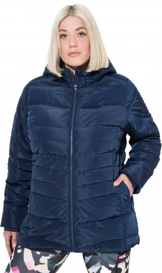 Ulla Popken Quilted Water Repellent Jacket Navy Blue - Casacos & jaquetas - 