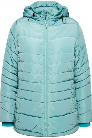 Ulla Popken Quilted Water Repellent Jacket Soft Turquoise - Jaquetas - 