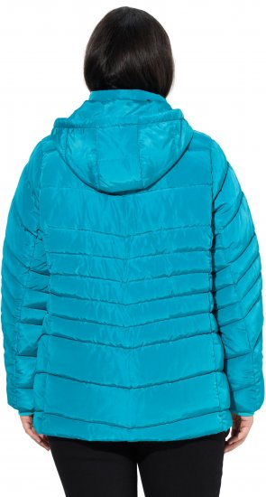 Ulla Popken Quilted Water Repellent Jacket Turquoise - Jaquetas - 