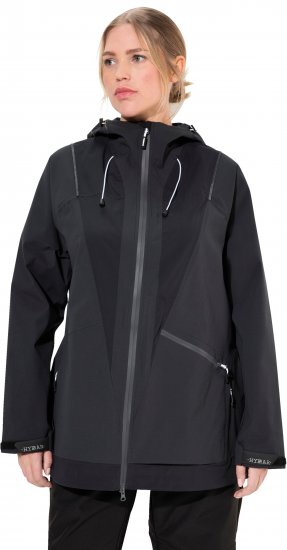 Ulla Popken Functional Reflective Waterproof Jacket Black - Jaquetas - 