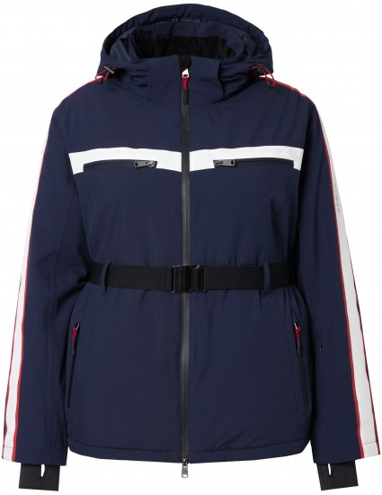 Ulla Popken Triple Function Racing Stripe Jacket Navy - Jaquetas - 