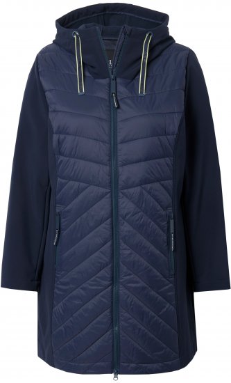 Ulla Popken HYPRAR Softshell Long Cut Jacket Navy - Jaquetas - 