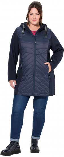 Ulla Popken HYPRAR Softshell Long Cut Jacket Navy - Jaquetas - 