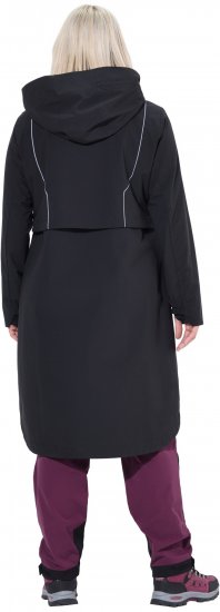 Ulla Popken Extra Long Functional Coat Black - Jaquetas - 