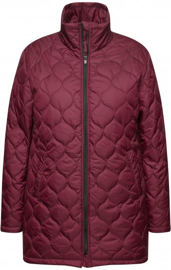 Ulla Popken HYPRAR Water-Repellent Quilted Jacket Wine Red - Jaquetas - 