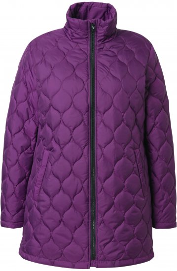 Ulla Popken HYPRAR Water-Repellent Quilted Jacket Plum - Jaquetas - 