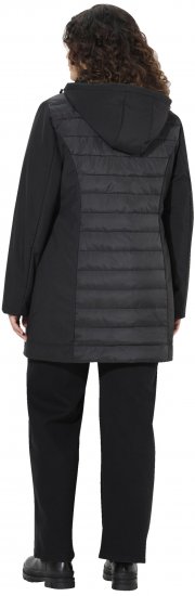 Ulla Popken HYPRAR Mixed Texture Water-Repellent Jacket Black - Jaquetas - 