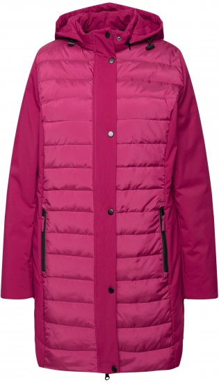 Ulla Popken HYPRAR Mixed Texture Water-Repellent Jacket Ruby - Jaquetas - 