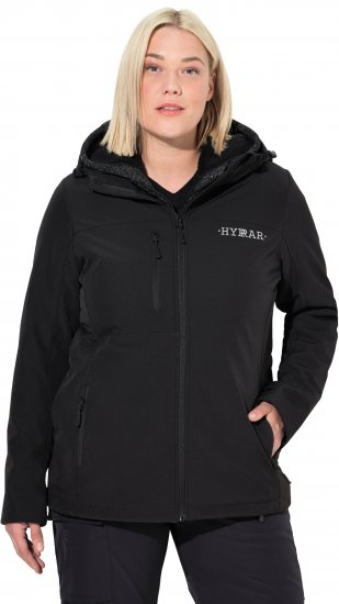 Ulla Popken HYPRAR Softshell Fleece Lined Jacket Black - Jaquetas - 