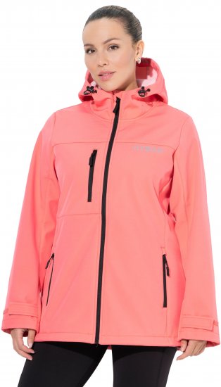Ulla Popken HYPRAR Softshell Fleece Lined Jacket Coral - Jaquetas - 