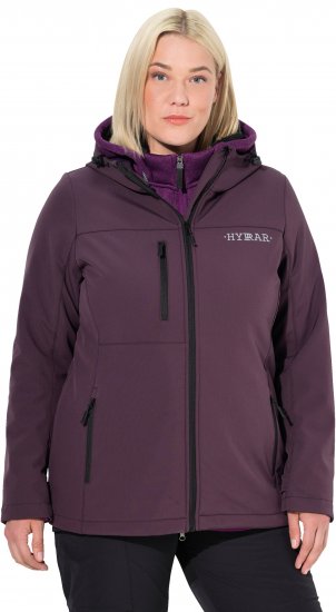 Ulla Popken HYPRAR Softshell Fleece Lined Jacket Dark Blackberry - Cintos de mulher - 