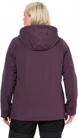 Ulla Popken HYPRAR Softshell Fleece Lined Jacket Dark Blackberry - Cintos de mulher - 