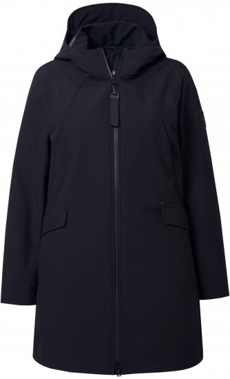 Ulla Popken HYPRAR Water Repellent Softshell Jacket Black - Jaquetas - 