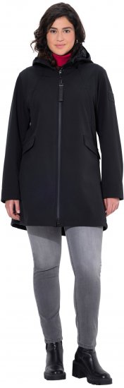 Ulla Popken HYPRAR Water Repellent Softshell Jacket Black - Jaquetas - 