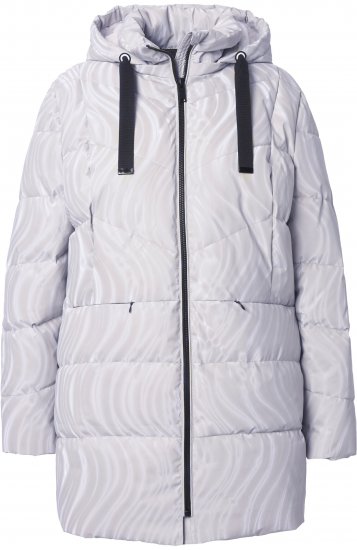 Ulla Popken HYPRAR Wave Quilted Water-Repellent Jacket Off-White - Jaquetas - 
