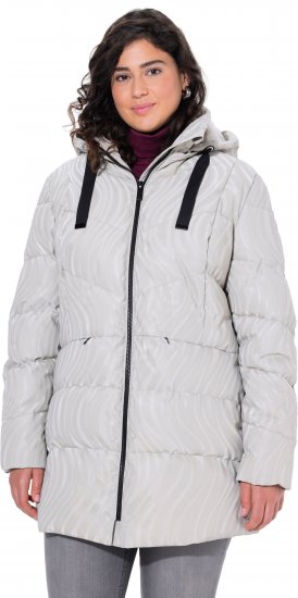Ulla Popken HYPRAR Wave Quilted Water-Repellent Jacket Off-White - Jaquetas - 