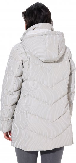 Ulla Popken HYPRAR Wave Quilted Water-Repellent Jacket Off-White - Jaquetas - 