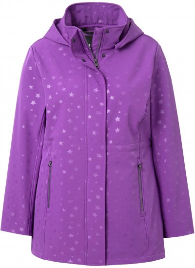 Ulla Popken HYPRAR Star Print Softshell Jacket Purple - Jaquetas - 