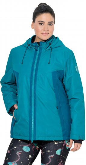 Ulla Popken HYPRAR Triple Function Two-Tone Ski Jacket Emerald Blue - Jaquetas - 
