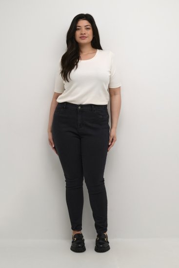 Kaffe Curve Laurina Jeans Ganga preta lavada - Jeans & Calças Femininas em Tamanhos Grandes – Plus Size - 