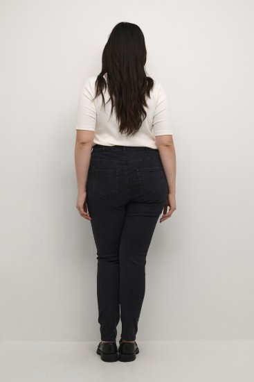 Kaffe Curve Laurina Jeans Ganga preta lavada - Jeans & Calças Femininas em Tamanhos Grandes – Plus Size - 
