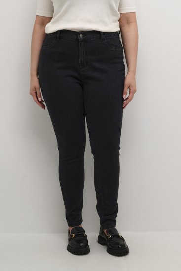 Kaffe Curve Laurina Jeans Ganga preta lavada - Jeans & Calças Femininas em Tamanhos Grandes – Plus Size - 