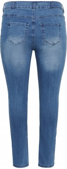Kaffe Curve Laurina Jeans Washed/Destroyed Blue Denim - Jeans & Calças Femininas em Tamanhos Grandes – Plus Size - 