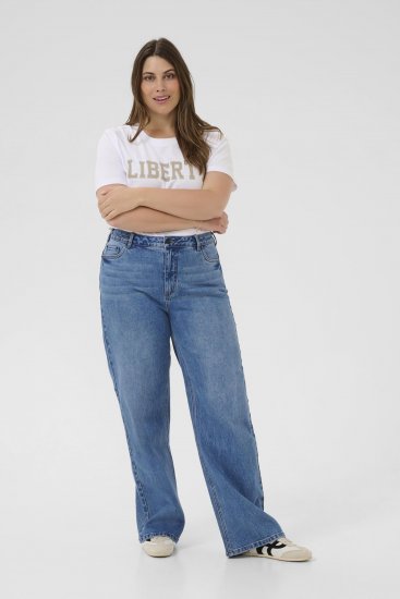 Kaffe Curve Leoana Jeans largos e compridos Azul vintage - Jeans & Calças Femininas em Tamanhos Grandes – Plus Size - 