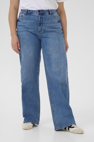 Kaffe Curve Leoana Jeans largos e compridos Azul vintage - Jeans & Calças Femininas em Tamanhos Grandes – Plus Size - 