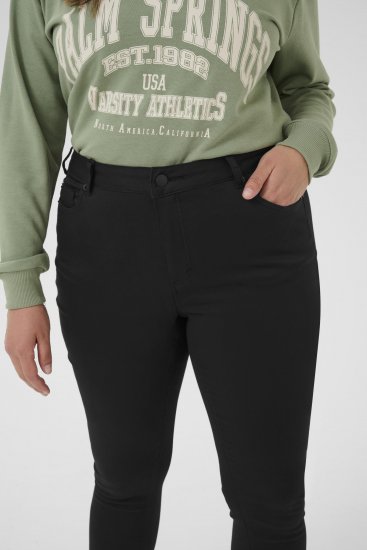 Kaffe Curve Dina Jeans slim de comprimento cropped Preto - Jeans & Calças Femininas em Tamanhos Grandes – Plus Size - 