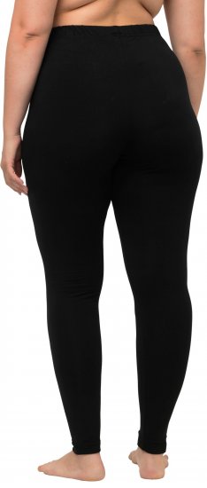 Ulla Popken Basic Stretch Knit Ankle Length Leggings Black - Jeans & Calças Femininas em Tamanhos Grandes – Plus Size - 