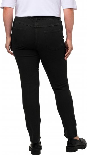 Ulla Popken Denim Look All Elastic Pocket Sienna Jeggings Black - Jeans & Calças Femininas em Tamanhos Grandes – Plus Size - 