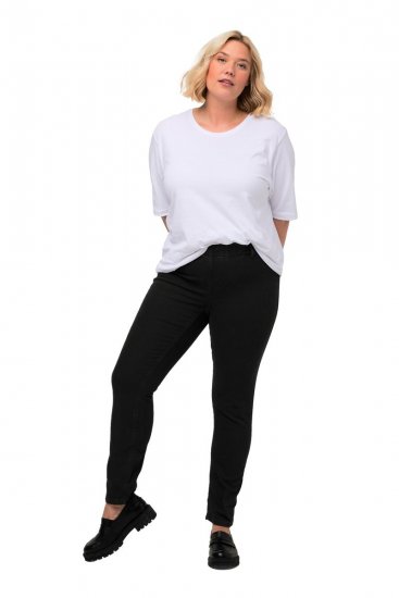 Ulla Popken Denim Look All Elastic Pocket Sienna Jeggings Black - Ulla Popken - Roupa Plus-Size Ulla Popken